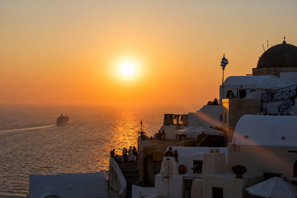 Oia, Santorini, Grecia verano del 2013